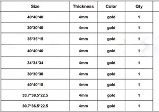 Mirror Gold Table Risers Acrylic square cubes Set of 13 pcs
