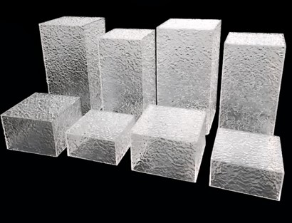 Clear water Ripple Table risers Set of 9 pcs